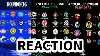 CHAMPIONS LEAGUE,EUROPA LEAGUE, CONFERENCE LEAGUE LIVE DRAW REACTION