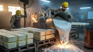 Foam Banane ka Manual Tarika! | How PU Sponge is Made in Factory | Polyurethane Foam Process