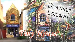 Tiny House in London | Time Lapse Art | Undiscovered London | London Architecture | How to Draw