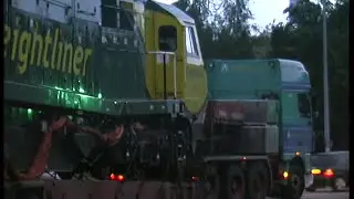 70012 Dropped at Newport docks, at the gates and  travelling on M4 in 2011