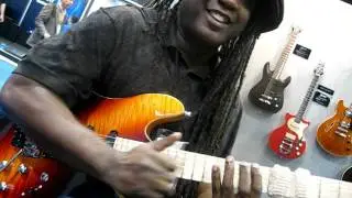 NAMM 2012 Warwick/Framus Reggie Wooten plays his new Custom Framus guitar