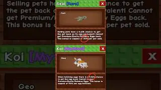 Koi and Seal Got Buffed! | Grow a Garden #shorts #roblox #growagarden