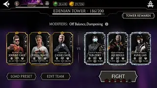 Fatal Edenian Tower Battles 186, 187, 188, & 189 | Mortal Kombat Mobile