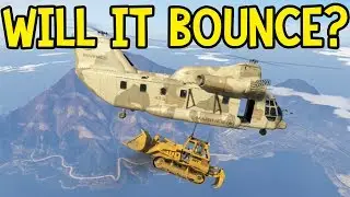 GTA 5 Online - Will a Bulldozer Bounce from 25,000ft? (GTA V)