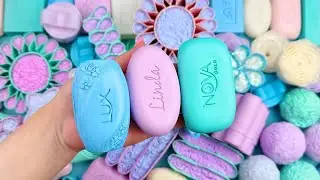 [ASMR] Aesthetic Glitter Soap Carving & Starch Foam Crushing | 100% Satisfying Relax (No Talking)
