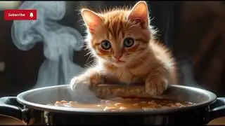 Orange-Yellow Cat Cooking Gone Wrong! Baby Gets Hurt & Dad Rushes Home | Digital Whiskers