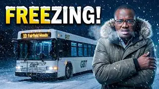 Watching Buses Navigate Bridgeport's Snowstorm!