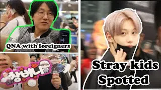 Stray kids spotted in Thailand Airport | QNA about Nepal | Thailand last day