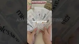 cash stuffing wallet ASMR #asmr #money #cashstuffing #budgeting #shorts