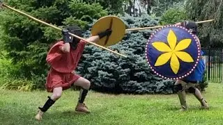 Hoplite vs. Veles! First Fight With My Aspis!