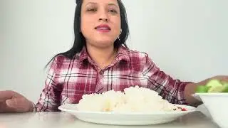 My morning vlog and eating rice and green veggies 