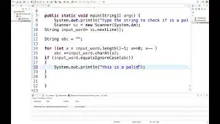 Check if String is a palindrome in java