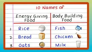 Energy Giving and Body Building Food | 10 Names of Energy Giving and Body Building Food