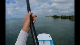 Testing new poling platform on custom skiff