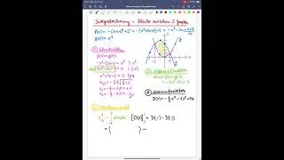 Fläche zwischen zwei Graphen #mathe #abi #Shorts #Viral #mathetrick #MatheArbeit #MatheTipps #leicht