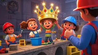 London Bridge Builders Beat | Fun Construction Nursery Rhyme | Educational Kids Songs
