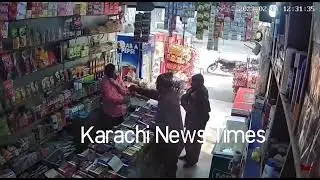 FB area Samnabad Dastagir Shop robbery CCTV Footage Exclusive | Karachi News Times | street crime|