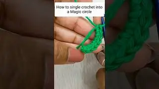 Tricks for beginners to make a single crochet magic circle #crochet #crochettutorial