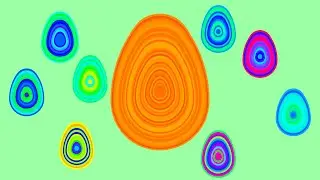 Happy Easter from Steve's Generative Art. Geometric 39 &ndash; Drawing Eggs using Geometry.