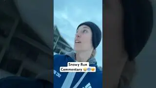 Snowy Run Commentary! 🥶 #funny #comedy #snow #winter #spokane #washington #vlog #running #run