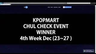 KPOPMART CHUL CHECK WINNER (4th week Dec)