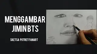 fanart BTS Jimin sketsa potrait #sketsa #sketsawajah #fanart #btsfanart #btsjimin #jiminfanart