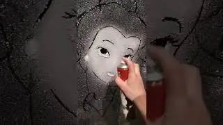 Part 1 #beautyandthebeast #princess #disney #art #craft #homedecor #snowgraffiti #snowart #snow