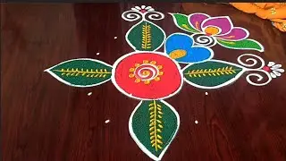 ugadi rangolis 🌺 beautiful 5 dots ugadi rangoli @greshmarangoli4252