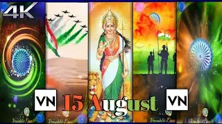 15 August new 4k lyrics video editing 2022 || Vn app || 15 August new trending status kaise banaye