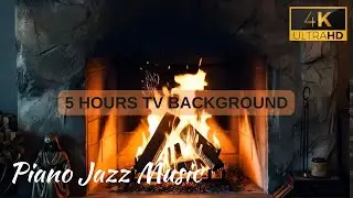 Fireplace Piano Jazz Background Music – Soft, Cozy & Relaxing Ambience