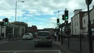 Driving On Foregate Street, Pierpoint Street, Sansome Walk & City Walls Road, Worcester England