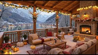 A cozy café atmosphere with soft piano winter jazz for calm and clear focus.
