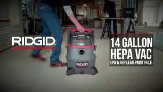 RIDGID&reg; RV2400HF &ndash; Wet/Dry Vac with Certified HEPA Filtration for EPA&rsquo;s RRP Lead Paint Rule