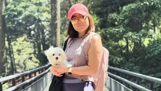 Hiked San Salvador volcano with Maltese in a bag 🐶