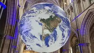 🇬🇧 SOUTHWARK CATHEDRAL, GAIA, Spectacular floating sculpture of Planet Earth accurately depicts ...