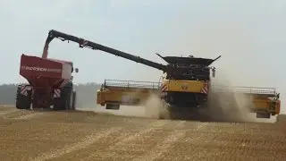 Graan oogst en transport met New Holland TC CR,T8 Joskin en Horsch Trekkerweb
