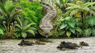 Wild Life Amazon Jungle -A Giant Anaconda Trapped in a Deadly Snare