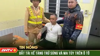 Bắt t&agrave;i xế t&agrave;ng trữ s&uacute;ng v&agrave; nhiều loại ma t&uacute;y tr&ecirc;n &ocirc; t&ocirc; ở H&agrave; Nội | ANTV