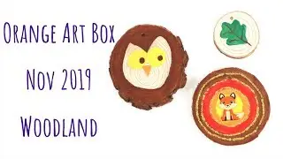 Orange Art Box - November Box - Woodlands - Wood Slices