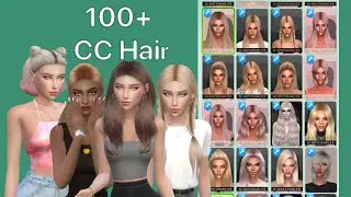 Sims 4 CC folder female hair 100+ | The sims 4 CP pack cabelo feminino 100+