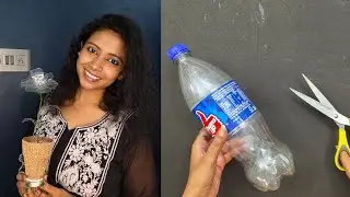 DIY Flower Vase Making With Plastic Bottle/Best Out Of Waste Home Decoration Craft 
