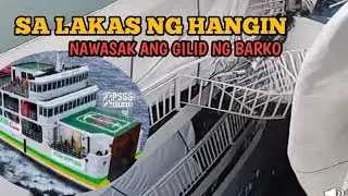 WASAK ANG KABILANG BAHAGI NG BARKO MATAPOS DUMIKIT SA ISA DAHIL SA LAKAS NG HANGIN