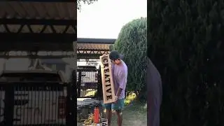 DIY 🔨  #creative #sign #signage #signboard #artsandcrafts #lightitup #hidden #talent 😂