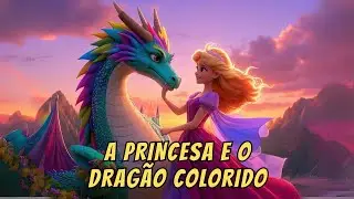 A Princesa e o Drag&atilde;o Colorido 🌈 | Hist&oacute;ria Infantil Encantadora e Educativa
