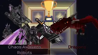 Chaos Awakens Robots vs Dragons(Ice and Fire: Dragons) | Minecraft 1.16.5