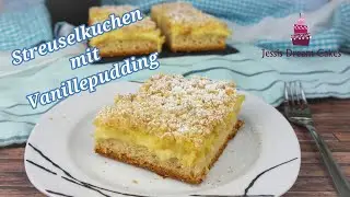 Gefüllter Streuselkuchen mit Vanillepudding 😋/ Einfach & Super LECKER!/ Streuselkuchen vom Blech