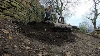 Grading a Garden with a Bobcat Mini Digger
