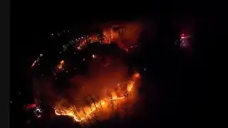 Large brush fire breaks out near subdivision in Fannin County