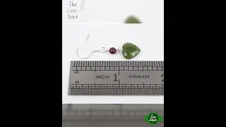 Elegant Green Jade & Red Garnet .925 Sterling Silver Earrings for Everyday Wear