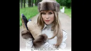 Barguzin Sable Fur Set &ndash; Headband & Mitts for Women #LuxuryFur #FurSet #ArcticStore